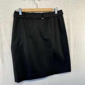 Y2k i.e. Black Skirt Womens Sz 8 Belted, Above the knee, Career Business Office